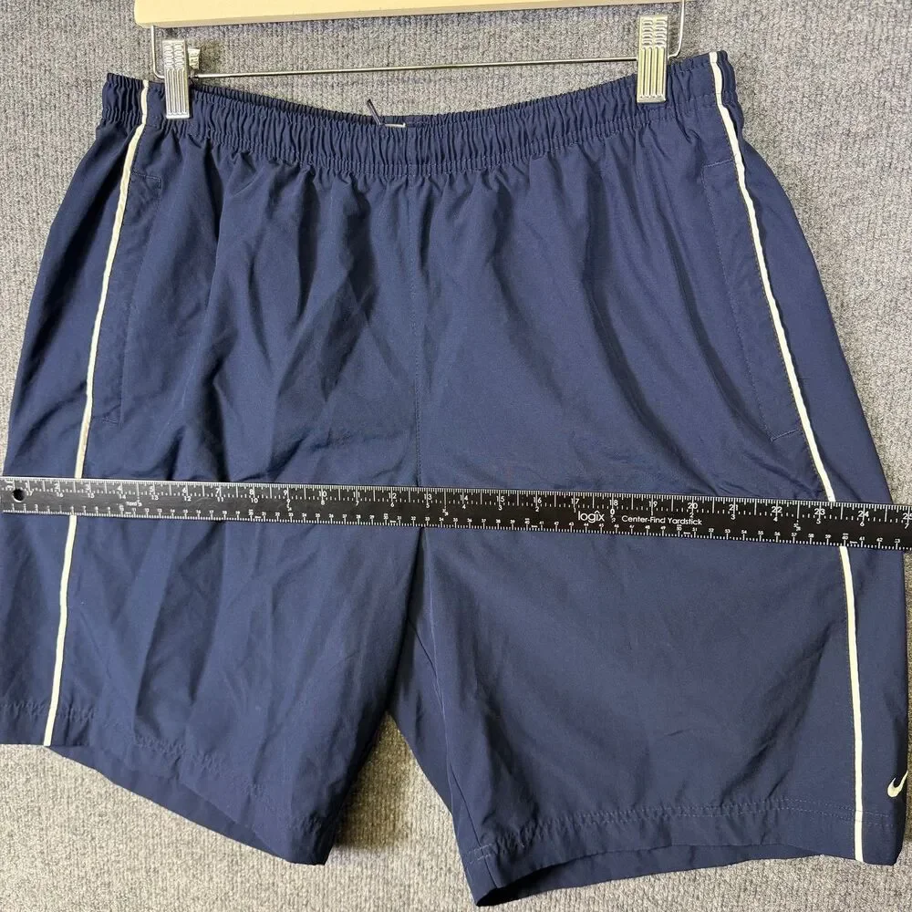 Vintage Nike Men's Swim Trunks Shorts Size Large Blue Beach Mesh Lined Gray Tag